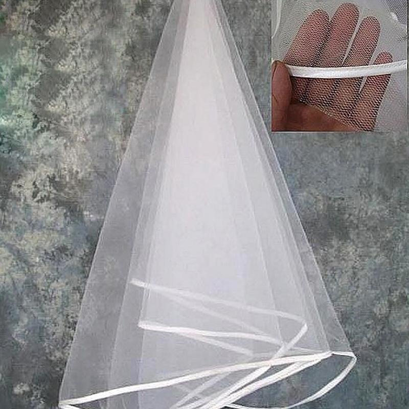 Simple Short Tulle Wedding Veils Cheap White Bridal Veil for Bride for Mariage Wedding Accessories