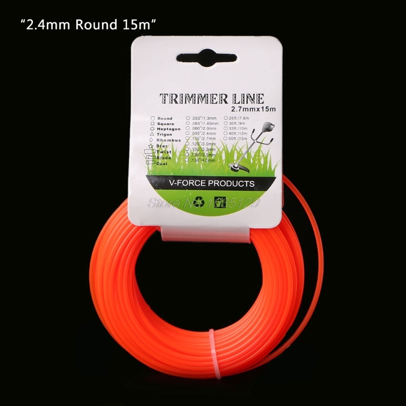 15m Lawn Mower Grass Cutter Trimmer Line Nylon Strimmer Garden Cord Wire String Oct10 Whosale&DropShip