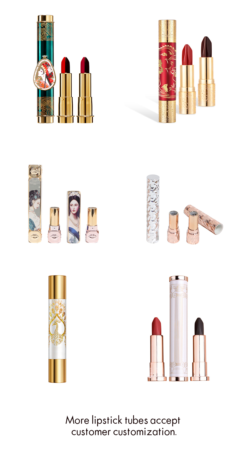 2. Six-color lipstick tube