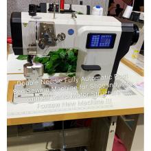 Double Needle Fully Automatic Post Bed Sewing Machine for Shoes Industry With all Servo Motor Strcture