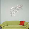 In Stock 3D Circles Mirror Wall Sticker DIY Decal Vinyl Mural Home Decor Removable Mirror Wall Stickers зеркальные наклейки#PY