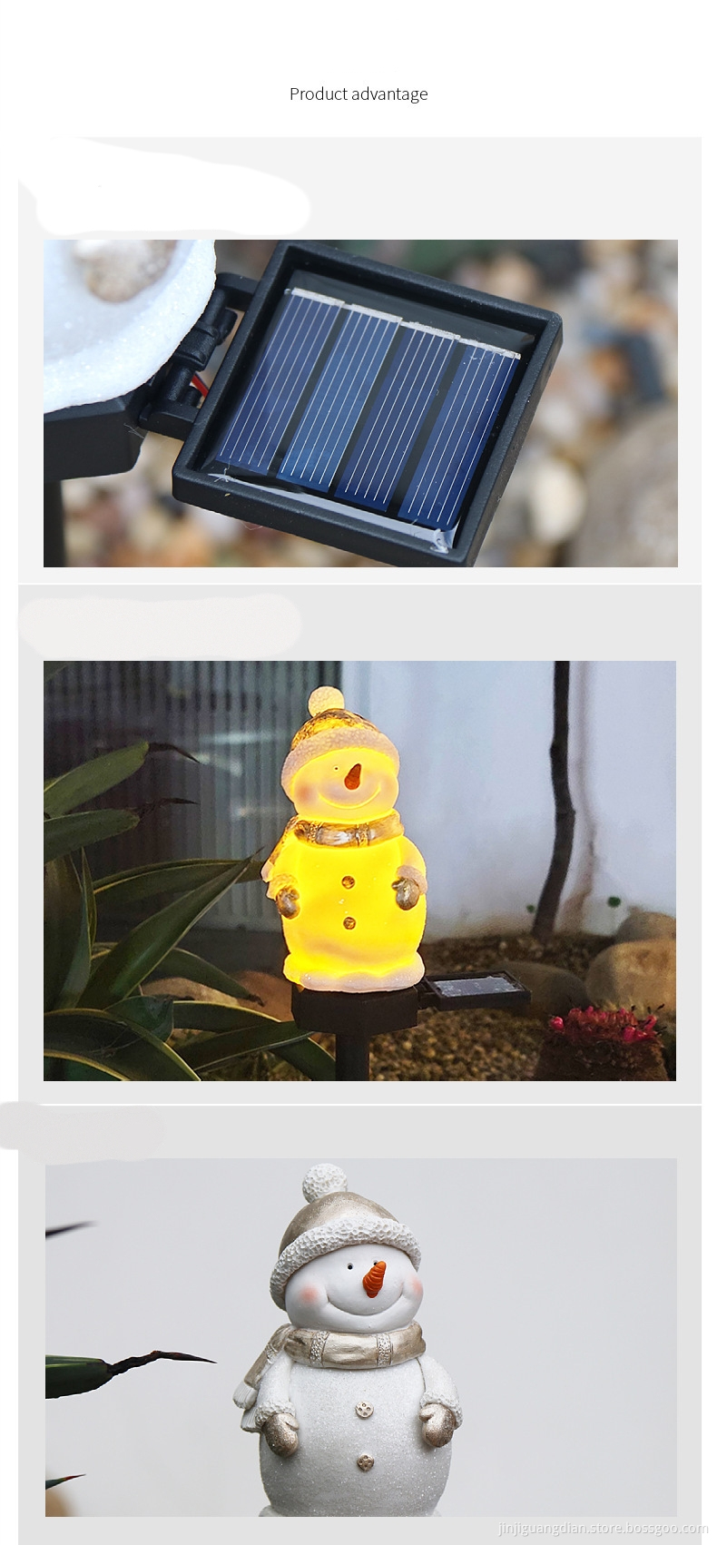 Resin Snowman Floor Lamp