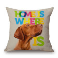 Dachshund Dog Cushion Covers Keep Calm and Hug A Dachshund Pillow Covers 45X45cm Bedroom Sofa Decoration