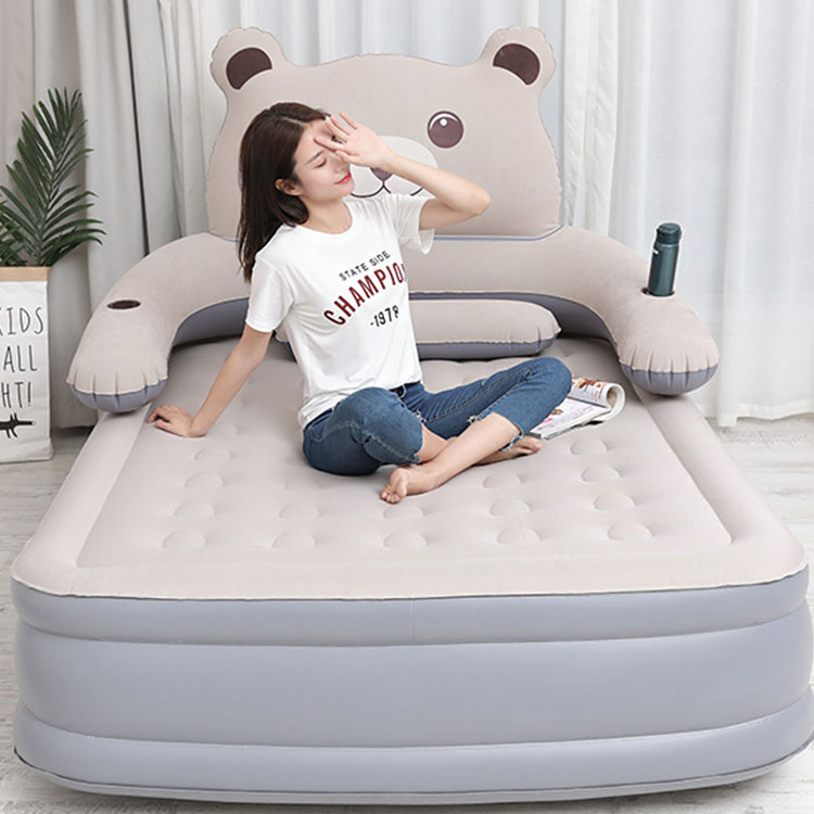 Soft Air Mattress Bed With Backrest Bear Bed 4