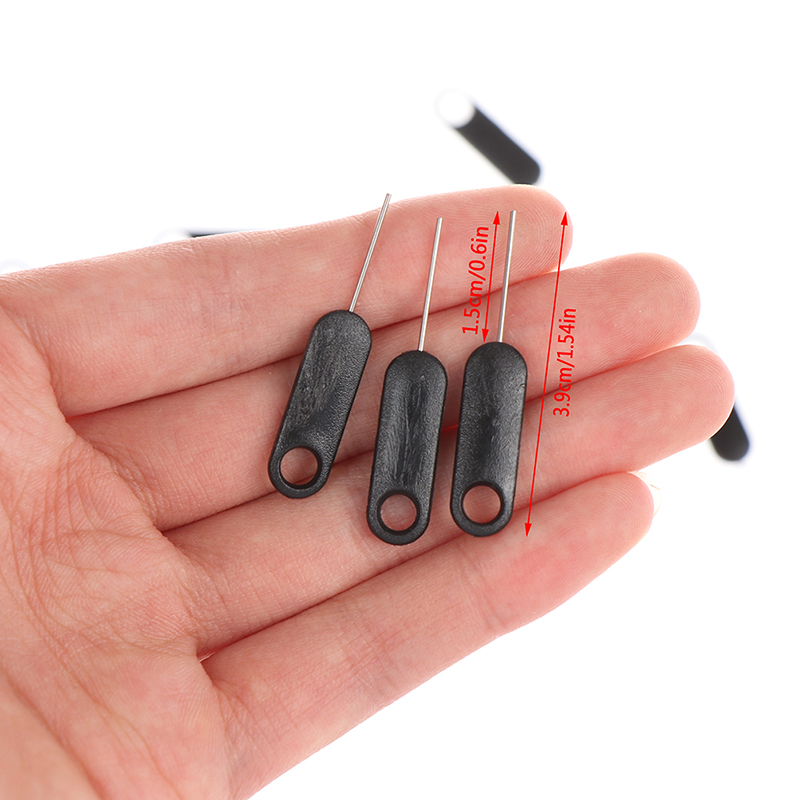 10Pcs Black Universal Sim Card Tray Pin Ejecting Removal Needle Opener Ejector for Smartphones Tablets