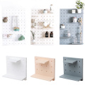 Wall-Mounted Storage Rack Plastic Free Perforated Hole Board Wall Bathroom Kitchen Storage Partition Rack Storage Rack
