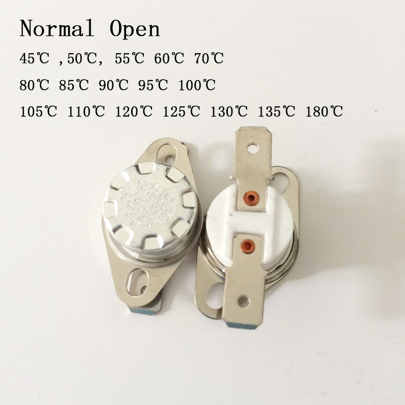 5PCS KSD301 Normally Open NO Thermostat Temperature Thermal Control Switch DegC 45/50/55/60/70/80/85/90/95/100/105/120/135/180