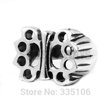 Free Shipping! New Design Boxing Glove Ring Stainless Steel Jewelry Butterfly Shape Knuckles Motor Biker Ring Wholesale SWR0437