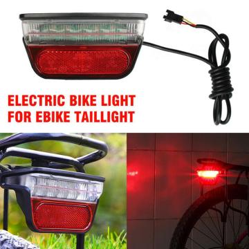 6-80V Electric Bike Light for Ebike Taillight Rear Electric Scooter Bicycle Rear Tial Light Brake Night Safety Cycling Parts