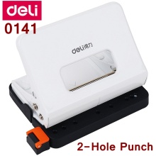 Deli 0141 Office Desk 2-Hole punch 6mm hole punch capacity 15pages 80g papers two hole documents punch