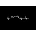 Hot Car Sticker Heart Electrocardiogram of Race Players Accessories Vinyl Car Styling Cover Scratches Motorcycl PVC 15cm X 3cm