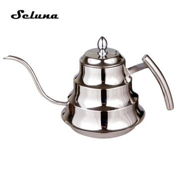 1.2L Stainless Steel Gooseneck Coffee Pot Pour-over Coffee Kettle with Filter Hand Drip Coffee Pot Tea Percolator Teapot