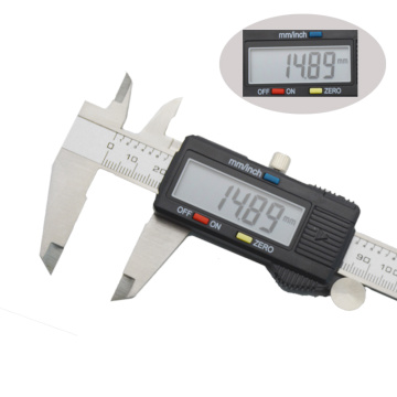 Digital electronic vernier caliper micrometer 150mm 6' LCD display Widescreen Stainless steel metal caliper Depth measuring tool