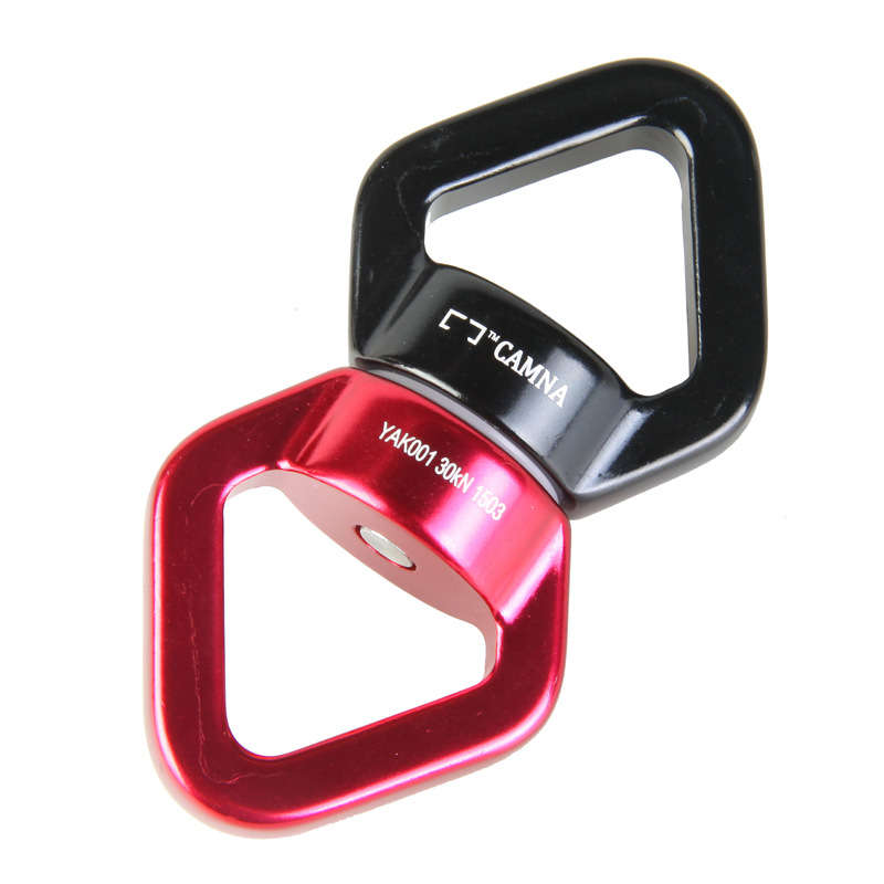 P36 Outdoor Hoisting rock climbing yoga universal wheel fixed connector rotating connecting ring two-way hanging wheel 30KN