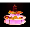 Electric chocolate fountain dedicated booth Colorful dazzle LED lights with remote control acrylic material manufacturing