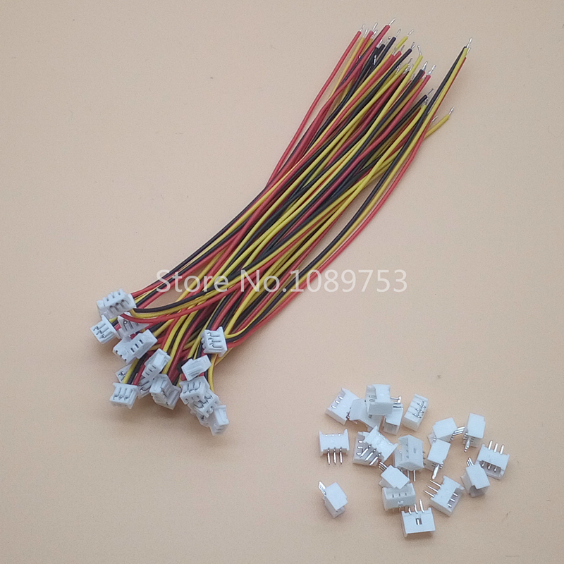 Micro JST 1.25mm 1.25 JST 2P 3P 4P 5P 6P 8Pin Female Connector Plug + Male Plug With Wire 20sets