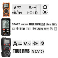 Professional Digital Multimeter Tester Ultra-Portable DC AC Voltage Detector Meter Capacitance NCV Ohm Hz Electrician Tools