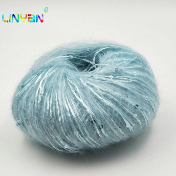 1 balls *50g Paillette wool big yarn for crochet Sequin chunky wool yarn knitting Hand threads mohair crochet yarn t4