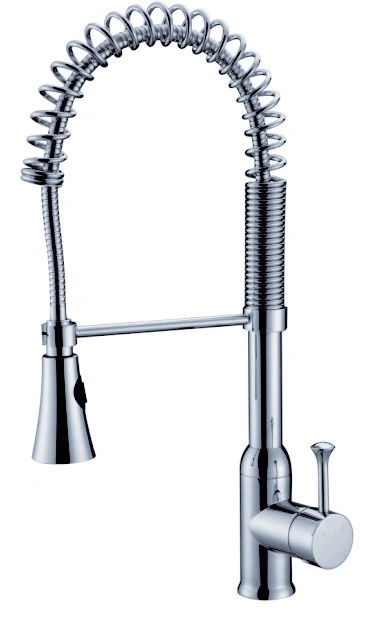 Spout Spray Lever Brass Chrome Kitchen Mixer