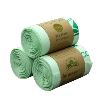 50pcs Biodegradable Garbage Bags Eco-friendly Compostable Trash Bags Rubbish Bags Wastebasket Liners Bags for Home Cleaning