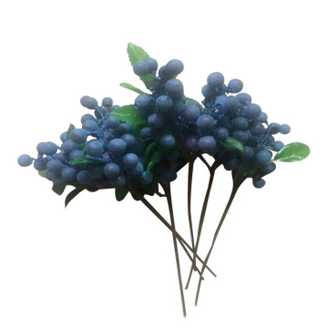 1 Bundle Artificial Blueberry Plant Flower Bud Fake Plants Decorative Wreath Berry For Wedding Home Party Decoration
