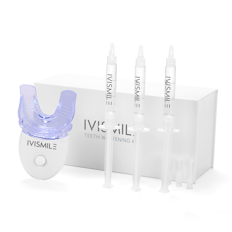 IVISMILE Teeth Whitening Kit With Led Light Oral Care Bleach Cleaning Professional Peroxide Home Use Dental Instrument Machine