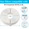 Cat Water Fountain Replacement Activated Carbon Filter For Replaced Filters Flower For Pet Dog Round Drinking Fountain Dispenser