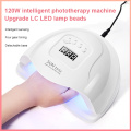 LED Nail Lamp for Manicure 120W Nail Dryer Machine UV Lamp For Curing UV Gel Nail Polish With Motion sensing LCD Display
