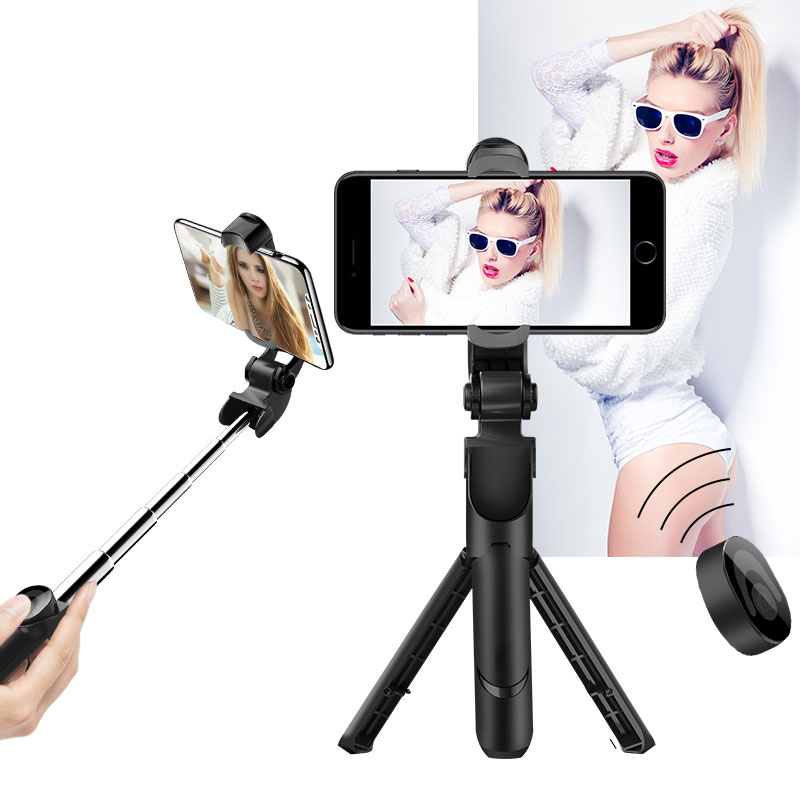 3 In 1 Selfie Stick Phone Tripod Extendable Monopod with Bluetooth Remote for Smartphone Selfie Stick