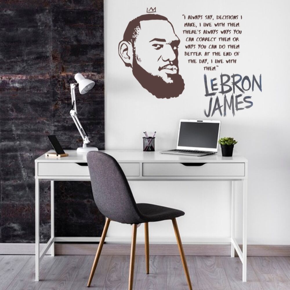 Newest artwork Basketball Player Wall Decal with Quotes Bedroom Decor Sports wall sticker A0027