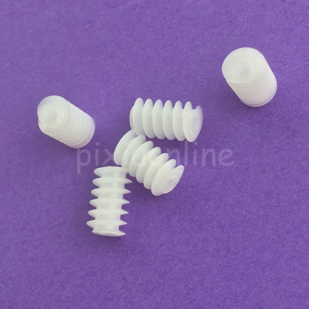 10pcs J256Y White Right Hand Plastic 6*10 (2A) Worm Turbine 0.5 Module Reduction Gears DIY Model Parts