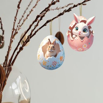 Easter Egg Bunny Acrylic Hanging Ornaments