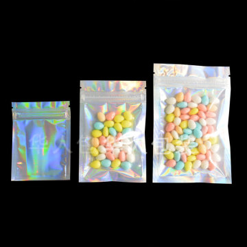 20pcs/lot Glitter Heat Seal Aluminum Foil Ziplock Bags Flat Zip Lock Retail Package Bag Plastic Foil Zip Bags