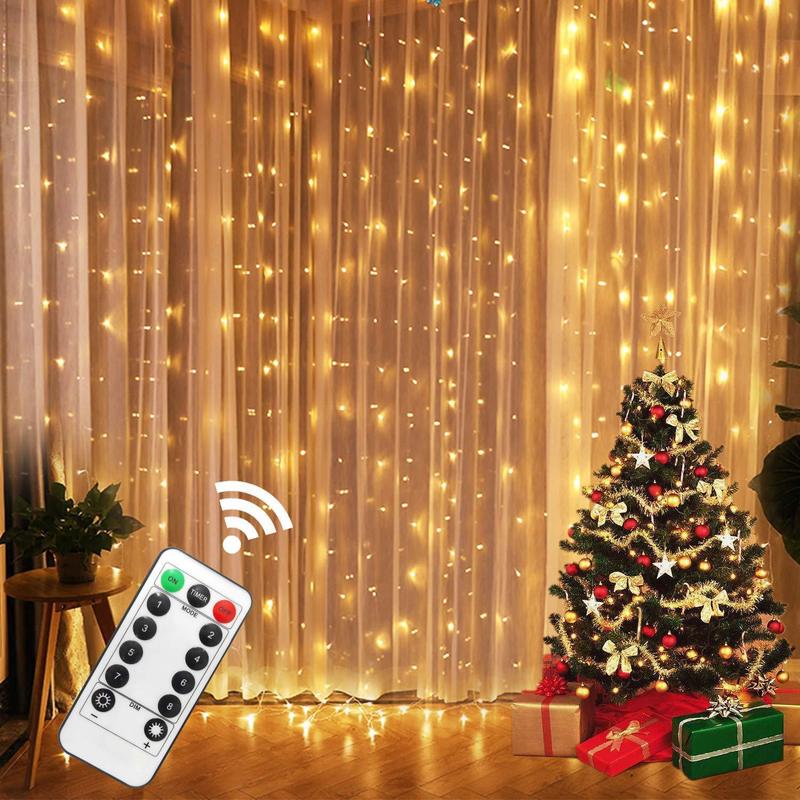 3M LED Fairy Lights Garland Curtain Lamp Remote Control USB String Lights garland on the window Christmas Decorations for Home