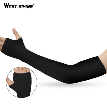 WEST BIKING Black White Outdoor Cycling Arm Sleeves Women Men Summer Basketball Arm Sleeves Nylon Sports Protection Sleeves