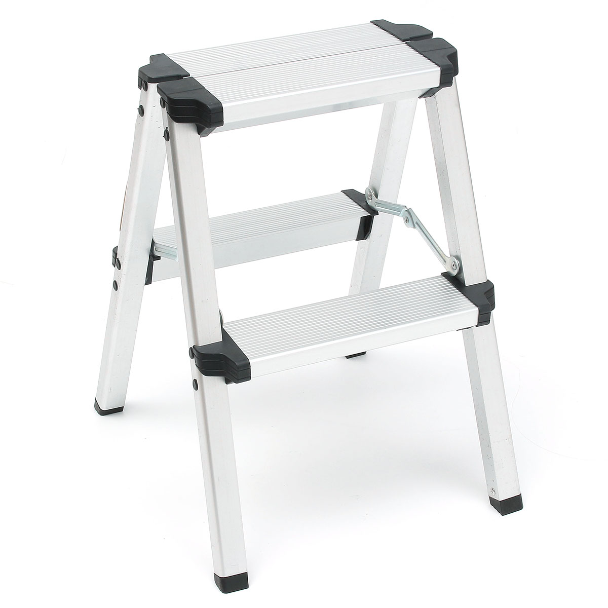 150KG Folding Ladder Maximum Load 2 Step Stool Ladder Anti Slip Safety Aluminium Ladder