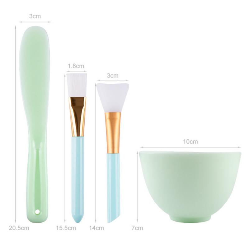 Beauty Face Mask Mixing Bowl Set DIY Facemask Mixing Tool Kit With Silicon Face Mask Brush Facial Mask Bowl Brush Stick Spoon