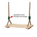 Adult Children's Swing High-quality Polished Four-board Anticorrosive Wood Outdoor Indoor Swing Idyllic Wooden Swing Toy Swings
