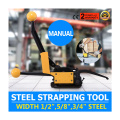 Portable Manual combination sealless steel strapping machine buckle free metal strapping tool packing wrapping machine