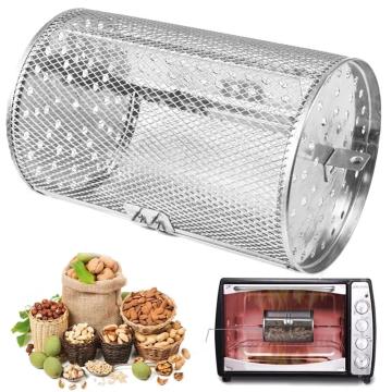Grilled Over Cage Roaster Drum Stainless Steel for Peanut Dried Nut Rotisserie Oven Parts home Baking Accessory