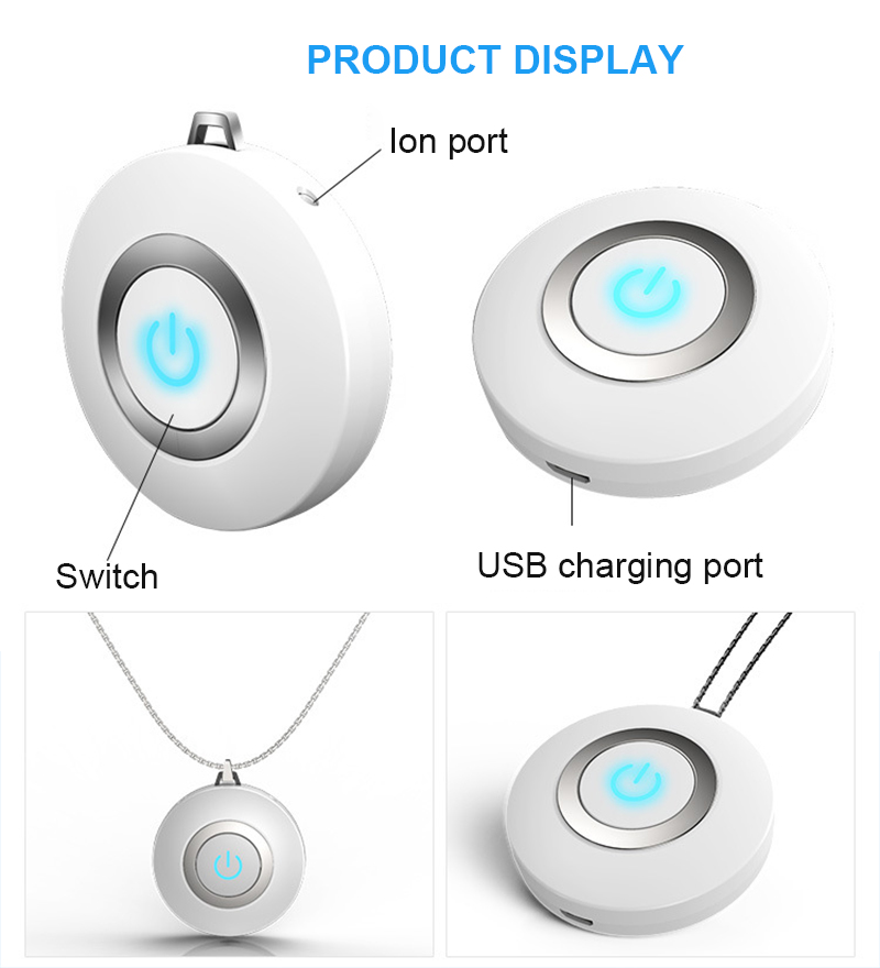 USB Air Purifiers Necklace Mini Portable Wearable Air Cleaner Negative Ion Generator Low Noise Air Freshener