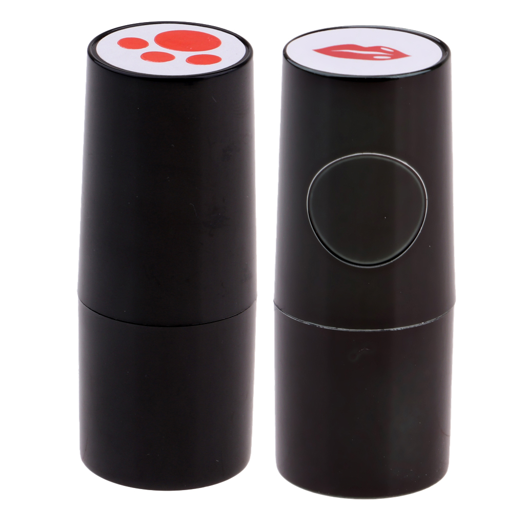 2Pcs Plastic Golf Ball Stamper Stamp Seal Impression Marker Print Gift Prize Impression Paw + Lips Shape