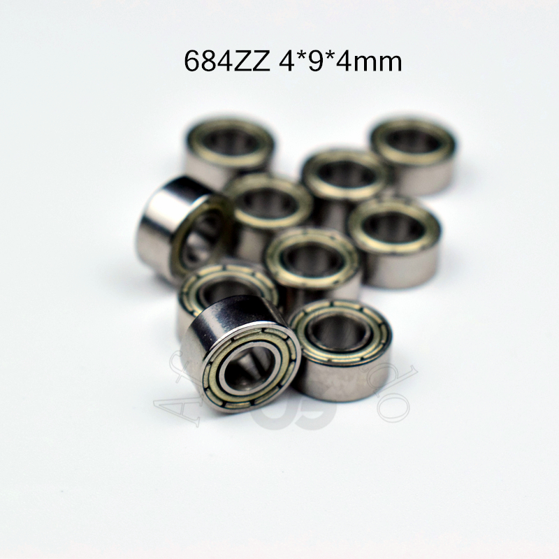 684ZZ 4*9*4mm 10pieces free shipping ABEC-5 bearings Metal Sealed Miniature Mini Bearing 684 684Z 684ZZ chrome steel bearings