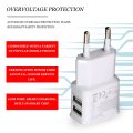 1A Portable Dual USB Power EU Adapter Mobile Phone Charger Electrical Socket Travelling Matching Charger Adapter For Smartphone