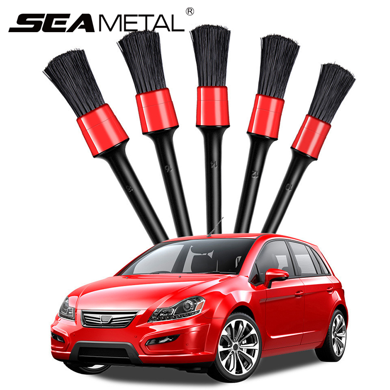 5pcs Car Detailing Brush Car Wash Brush for Auto Cleaning Automobile Detailing Tool Dirt Dust Clean Brush Washing Brushes
