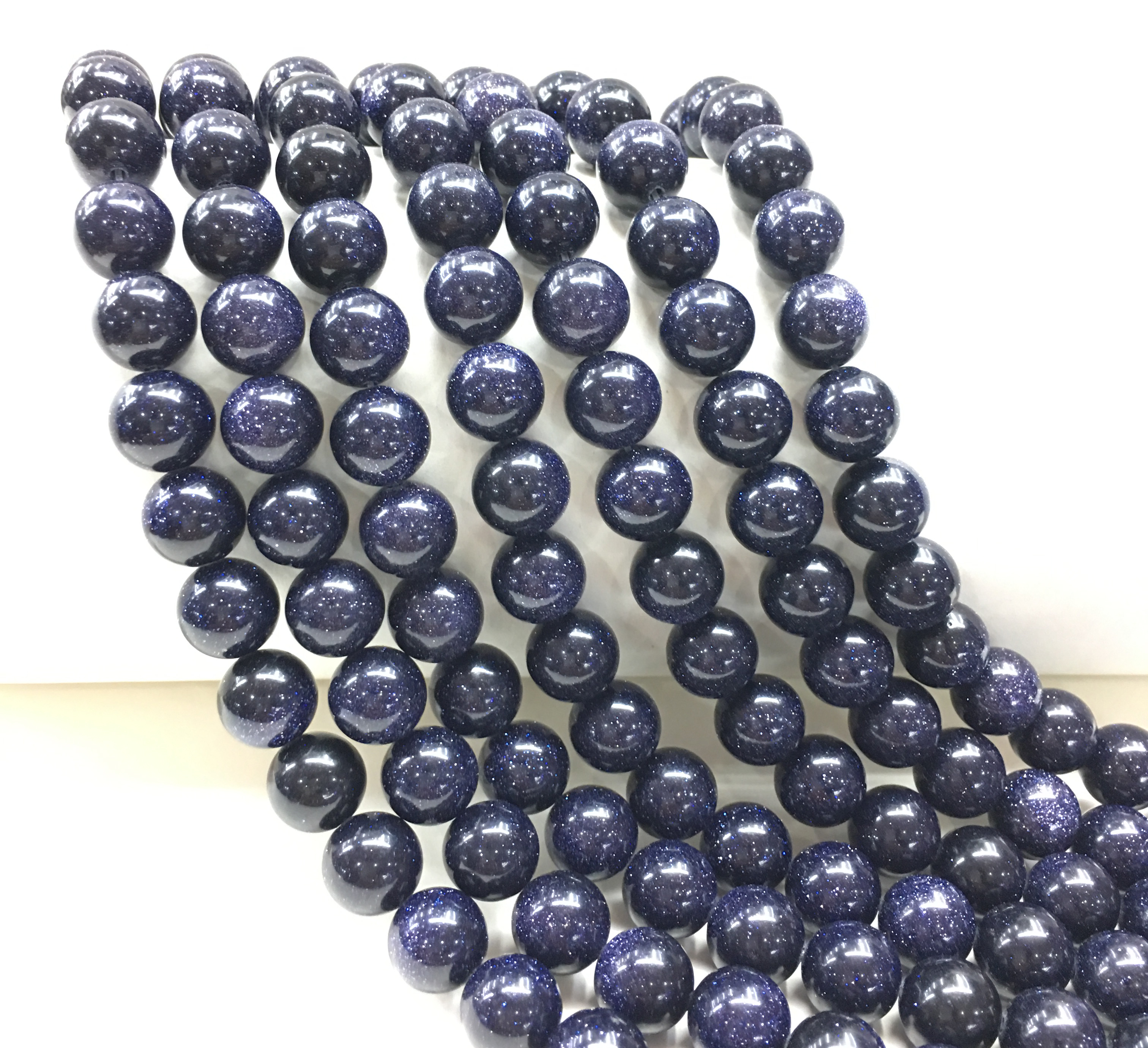 Blue Goldstone or Sand Stone Round Loose Bead Healing Energy Stone for DIY Jewelry &  Bracelet Necklace Design 4mm 6mm 8mm 10mm