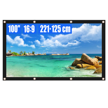 Projection Screen 60 72 84 100 Inch 16:9 HD Foldable Anti-Crease Portable Projector Movies Screen for Home Outdoor Indoor