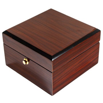 Vintage Solid Wood Watch Box Case Jewellery Display Case Wooden Watch Organizer with PU Leather Cushion
