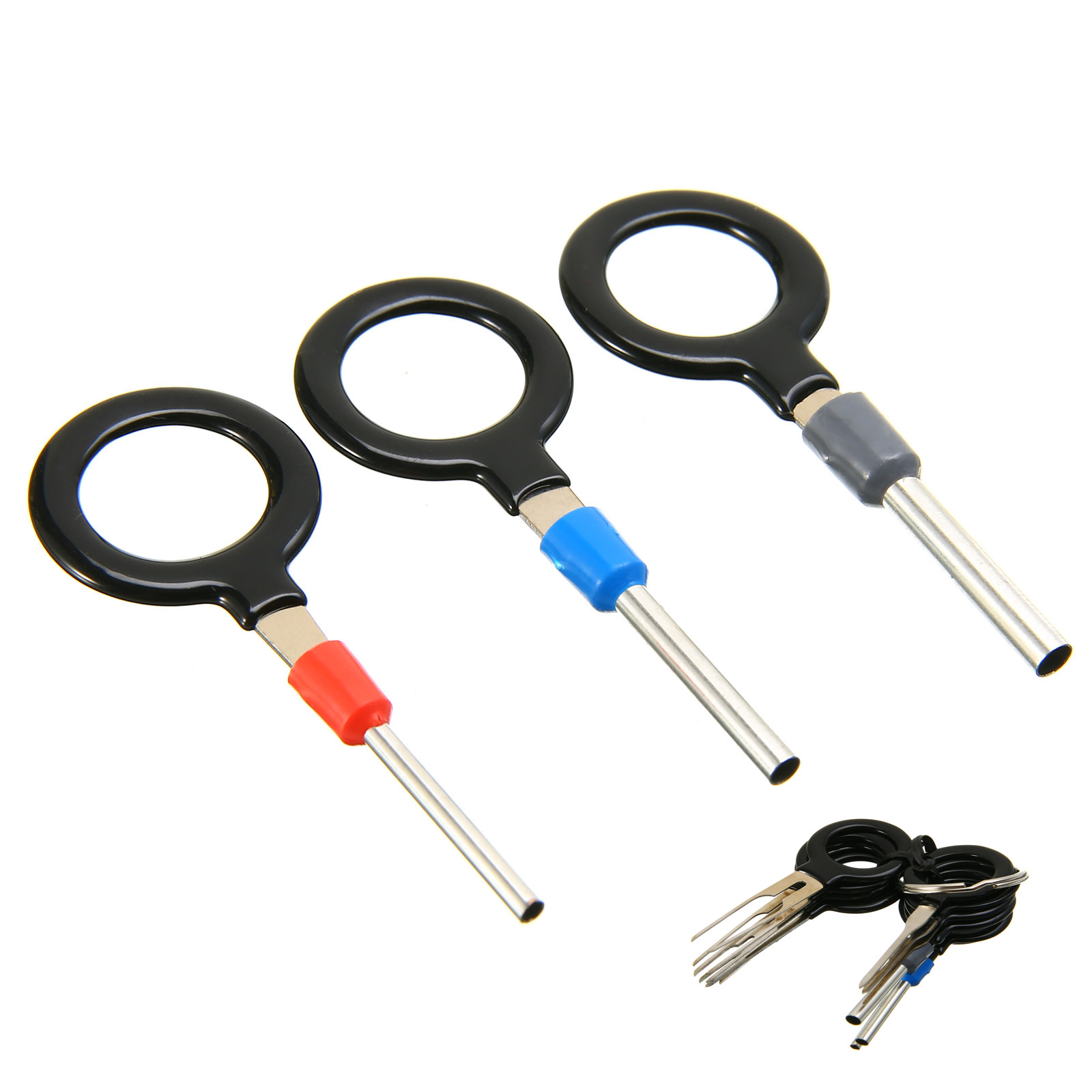 11pcs/set Terminal Removal Tool Key Pin Wire Crimp Connector Pin Extractor Kit Car Electrical Key Tools