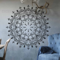 70cm - 110cm Stencils Wall Furniture Template Reusable Paint Big For Large Huge Giant Mandala Indian Arabic Ethnic Round S064